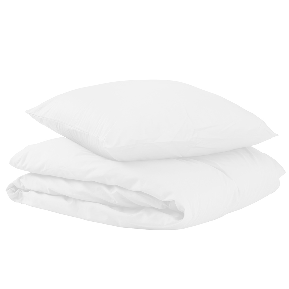 Se Unikka sengetøj 240x220 hvid bomuld hos Drømmeland